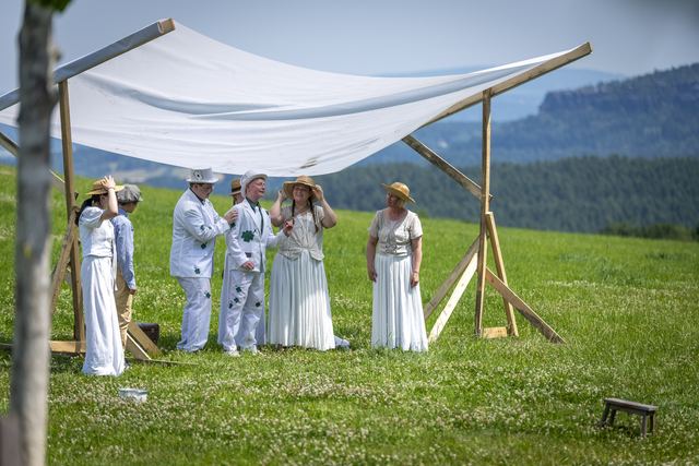 Szenenfoto „Das Geheimnis von Bielvalley“, SandsteinSpiele 2026, Foto 34